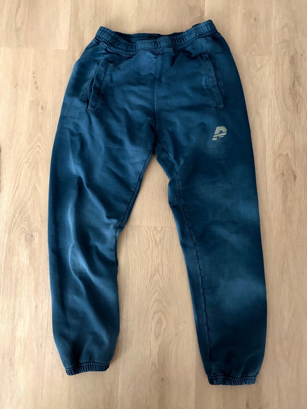 Praise Endurance  Overdye Blue Athletic Jogger Pants - P Logo